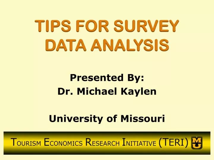 tips for survey data analysis