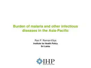 Burden of malaria and other infectious diseases in the Asia-Pacific