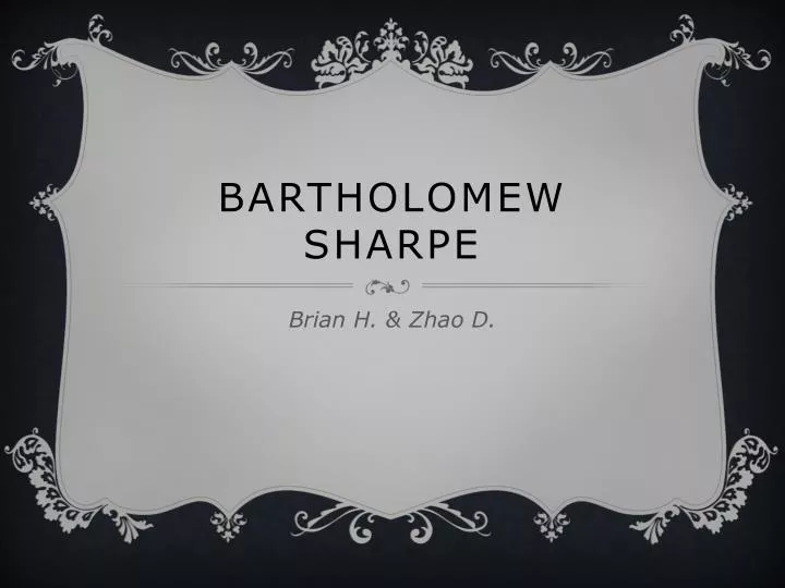 bartholomew sharpe