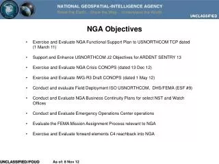 NGA Objectives