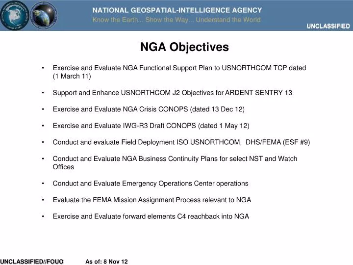 nga objectives