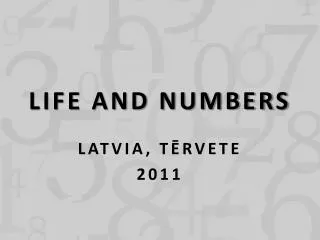 LIFE AND NUMBERS