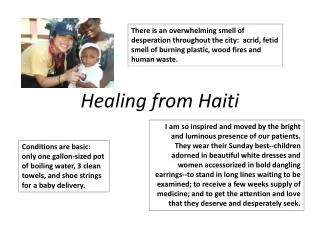 Healing from Haiti