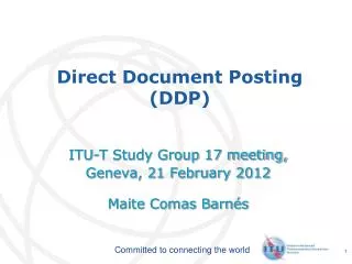 Direct Document Posting (DDP)