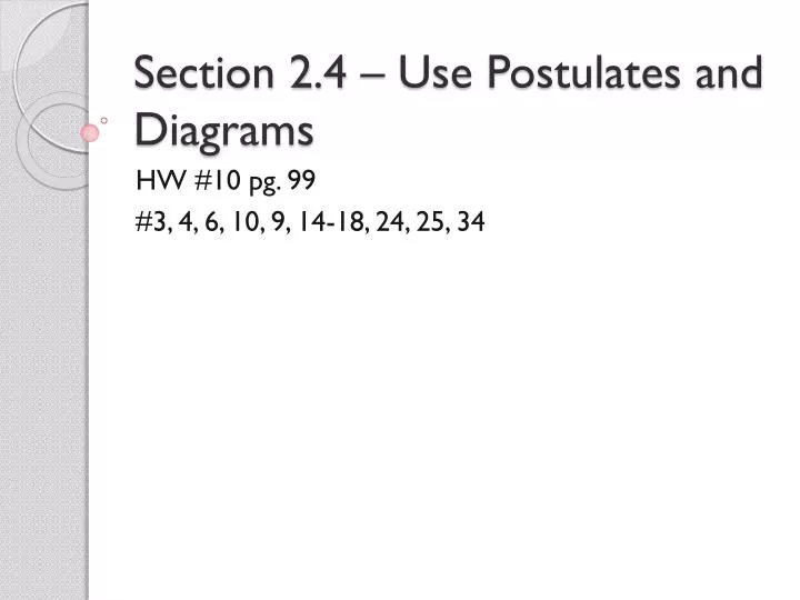 section 2 4 use postulates and diagrams