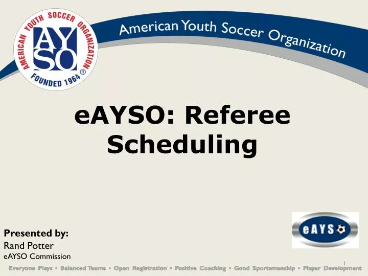 eayso referee scheduling