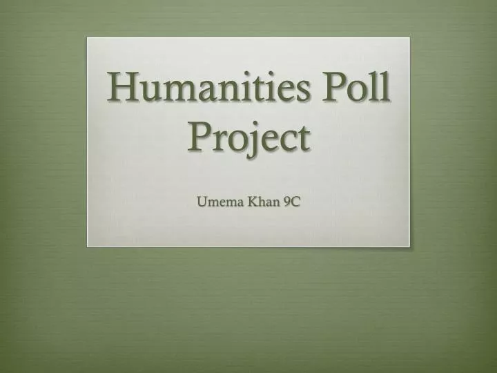 humanities poll project