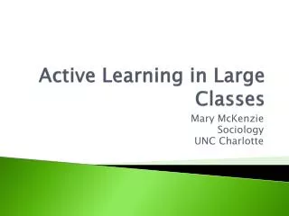 Active Learning in Large Classes