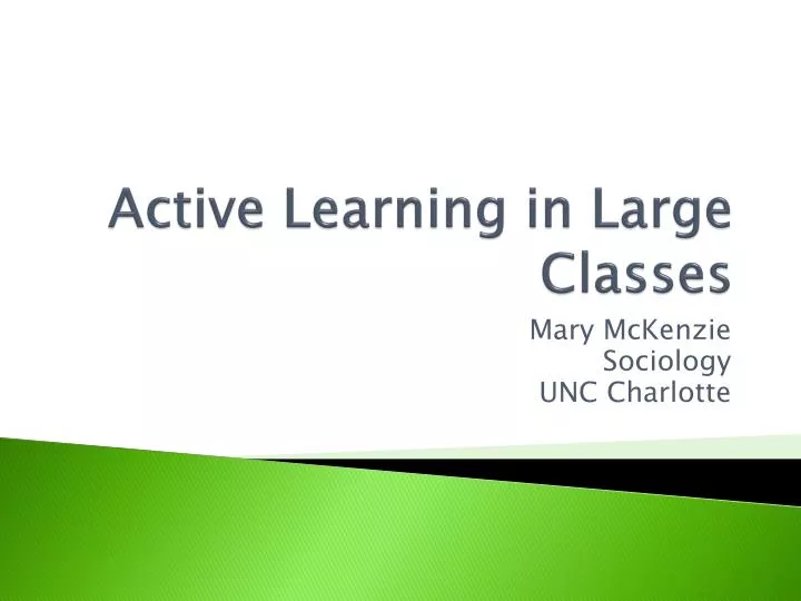 active learning in large classes