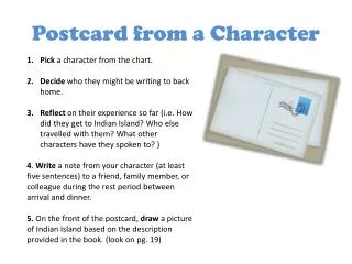 Postcard from a Character