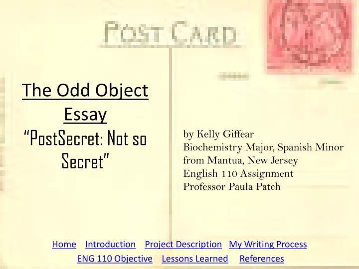 the odd object essay postsecret not so secret