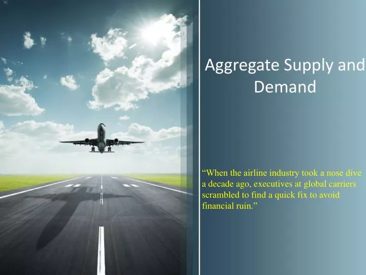 aggregate supply and demand