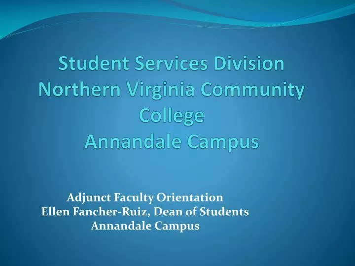 student services division northern virginia community college annandale campus