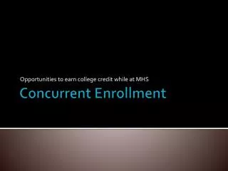 Concurrent Enrollment