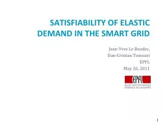 Satisfiability of Elastic Demand in the smart grid