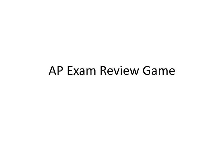 ap exam review game