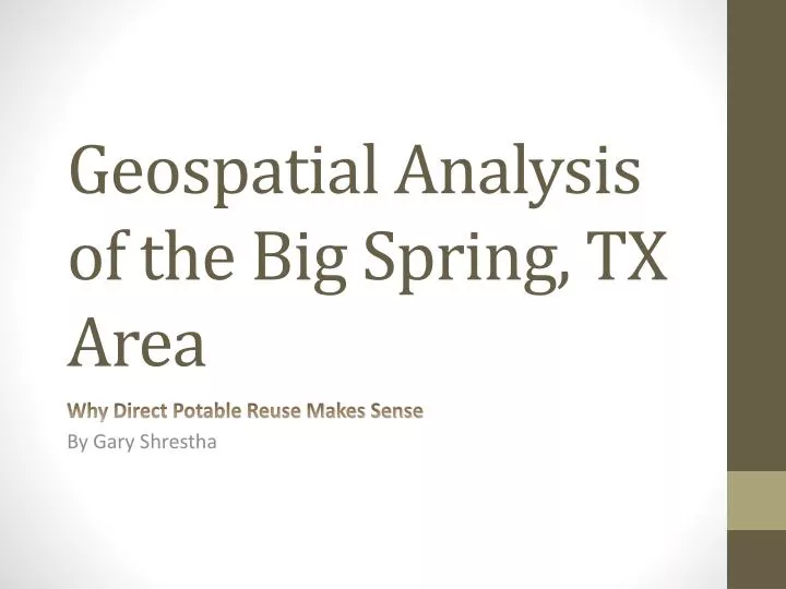 geospatial analysis of the big spring tx area