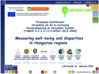 Measuring well-being and disparities in Hungarian regions