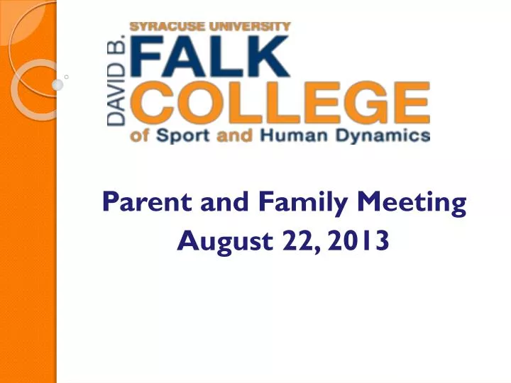parent and family meeting august 22 2013