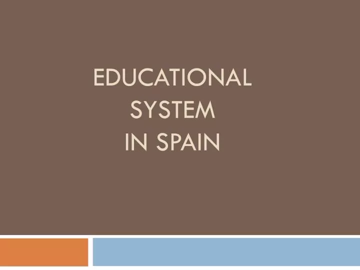 educational system in spain
