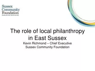 What is Sussex Community Foundation?