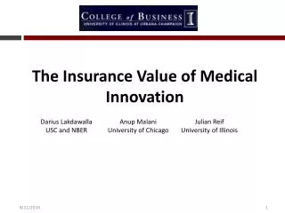 The Insurance Value of Medical Innovation