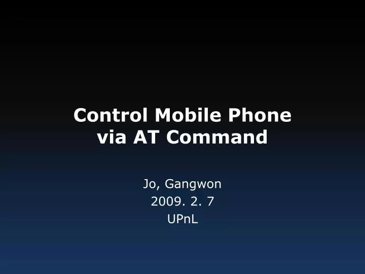control mobile phone via at command
