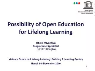 Possibility of Open Education for Lifelong Learning