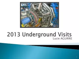 2013 Underground Visits