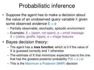 Probabilistic inference