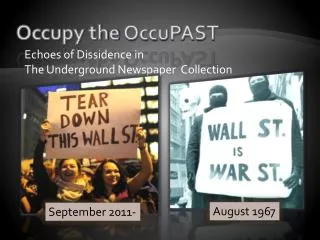 Occupy the OccuPAST
