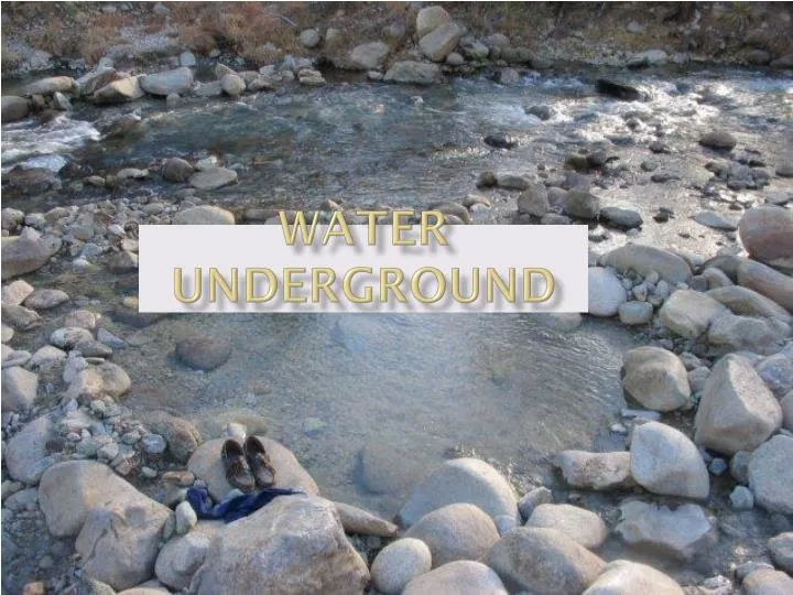 water underground