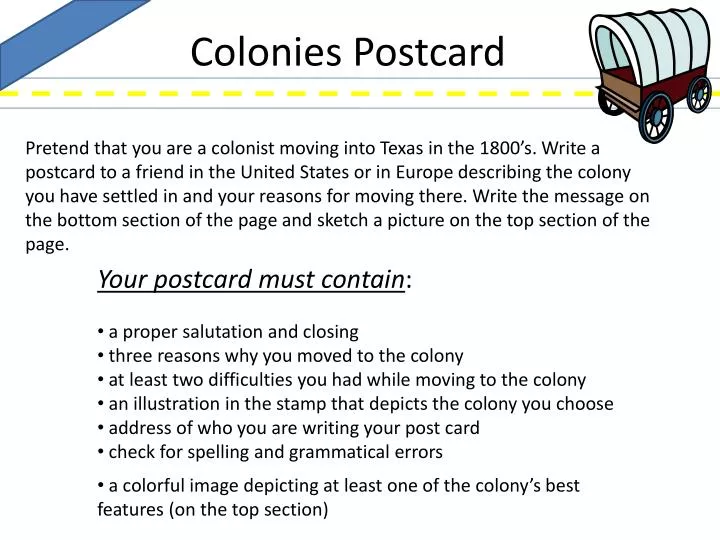 colonies postcard