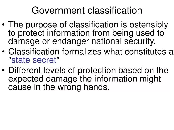 government classification