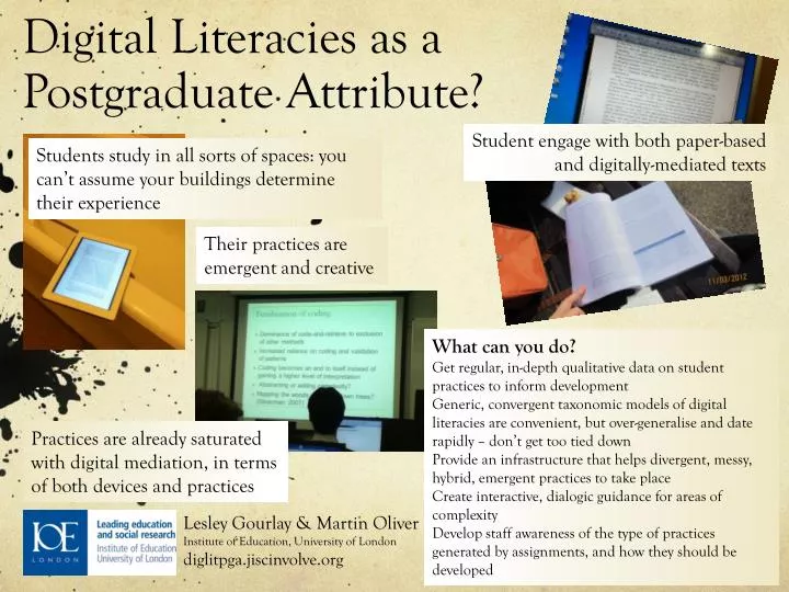 digital literacies as a postgraduate attribute
