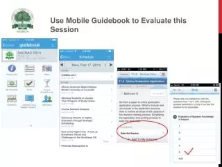 Use Mobile Guidebook to Evaluate this Session