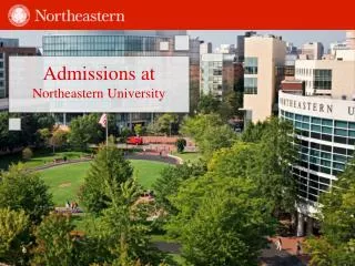 Admissions at Northeastern University