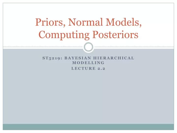 priors normal models computing posteriors