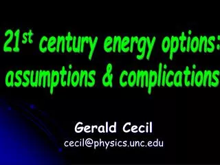 Gerald Cecil cecil@physics.unc