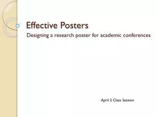 Effective Posters