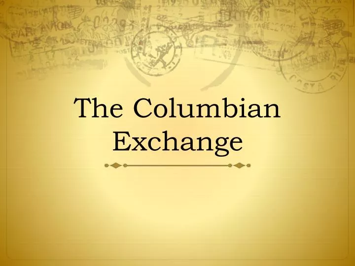 the columbian exchange