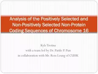 Kyle Tretina w ith a team led by Dr. Pattle P. Pun in collaboration with Mr. Ross Leung of CUHK