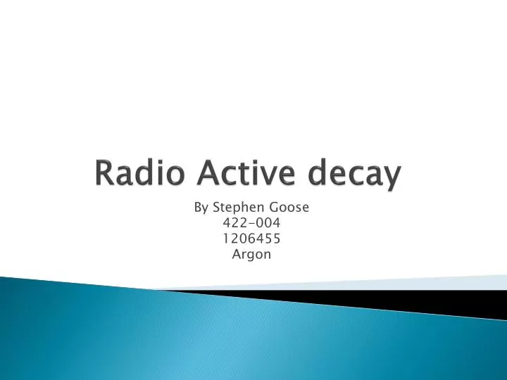 radio active decay