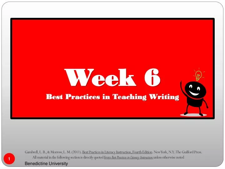 week 6 best practices in teaching writing