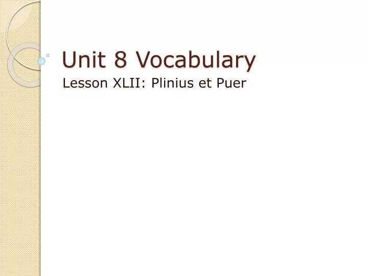 unit 8 vocabulary