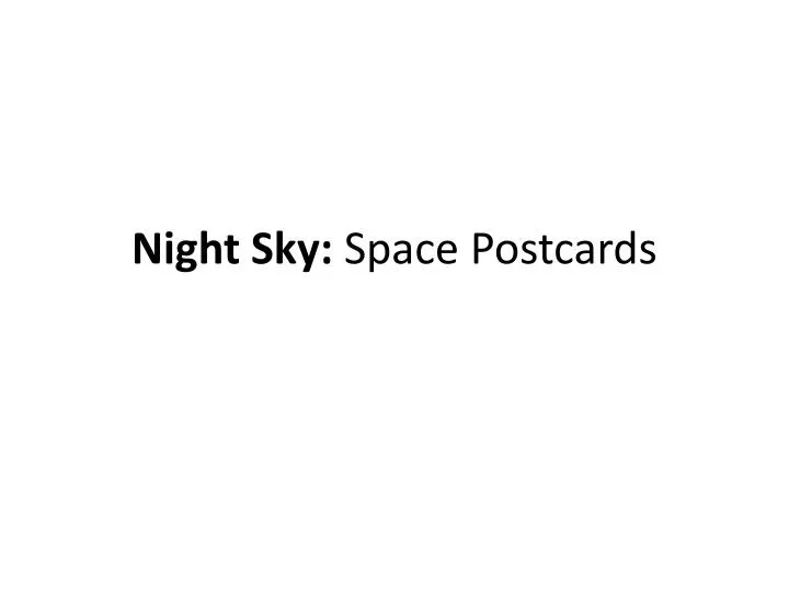night sky space postcards