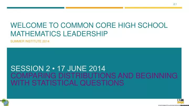 welcome to common core high school mathematics leadership