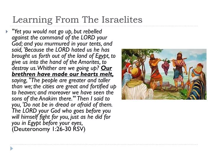 learning from the israelites