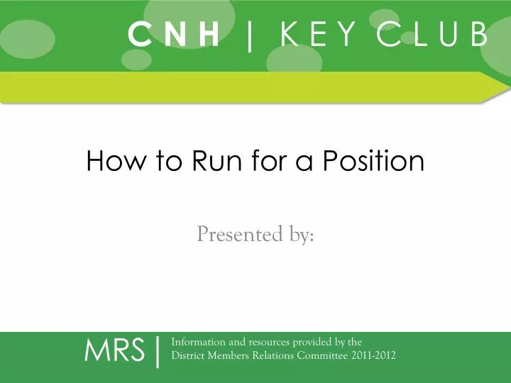 how to run for a position