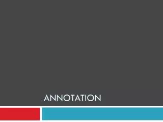 annotation